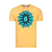 Vintage Mustard turqoise gemstone Vintage Tee - AdoDesignShop