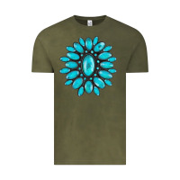 Vintage Olive turqoise gemstone Vintage Tee - AdoDesignShop