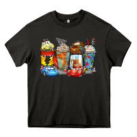 Asphalt cartoon characters coffee cups Heavy Core Tee - Zillion Design Studio