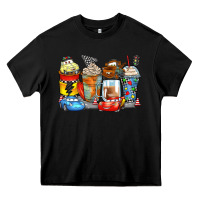 Black cartoon characters coffee cups Heavy Core Tee - Zillion Design Studio