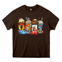 Chocolate Brown cartoon characters coffee cups Heavy Core Tee - Zillion Design Studio