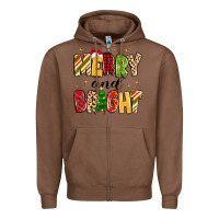 Chestnut merry and bright Zipper Hoodie - MaliasSmallBusiness