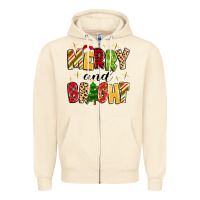 Sandshell merry and bright Zipper Hoodie - MaliasSmallBusiness