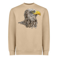 Mushroom American White Sea Eagle Head Heavyweight Sweatshirt - LillyAllenDesigns