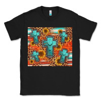 Black turquoise cross pattern Classic Tee - Jasminsmagicworld