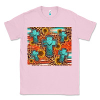 Bubblegum Pink turquoise cross pattern Classic Tee - Jasminsmagicworld