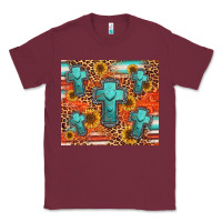 Burgundy turquoise cross pattern Classic Tee - Jasminsmagicworld