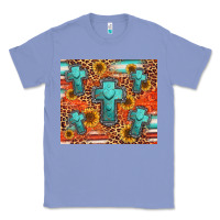 Colony Blue turquoise cross pattern Classic Tee - Jasminsmagicworld
