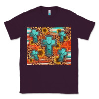 Plum turquoise cross pattern Classic Tee - Jasminsmagicworld
