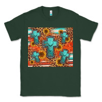 Sports Green turquoise cross pattern Classic Tee - Jasminsmagicworld