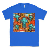 True Royal turquoise cross pattern Classic Tee - Jasminsmagicworld