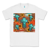 White turquoise cross pattern Classic Tee - Jasminsmagicworld