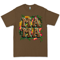 Cacao floral leopard mama Premium Tee - Zillion Design Studio
