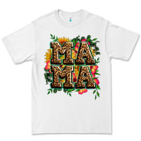 White floral leopard mama Premium Tee - Zillion Design Studio