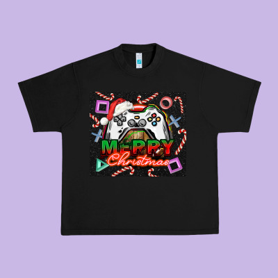 Gamer Merry Christmas Urban Heavy Tee Designed By Nancycooperartshop