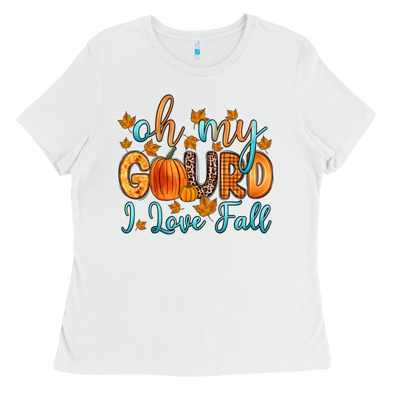 Oh My Gourd I Love Fall Ladies Tee by Zillion Design Studio | Teevron