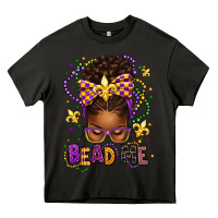 Asphalt bead me mardi gras afro messy bun Heavy Core Tee - texasbilliewilder