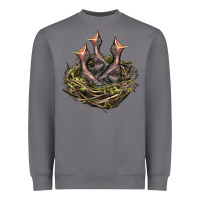 Storm Bird Nest With Baby Birds Heavyweight Sweatshirt - LillyAllenDesigns
