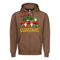Chestnut merry christmas gnomes truck Zipper Hoodie - MaliasSmallBusiness