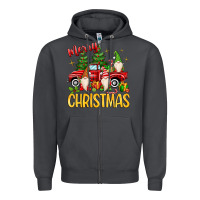 Smoke merry christmas gnomes truck Zipper Hoodie - MaliasSmallBusiness