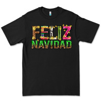 Black feliz navidad with pattern Premium Tee - texasbilliewilder