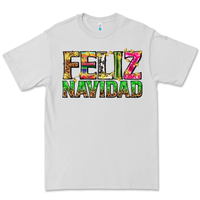Feliz Navidad With Pattern Premium Tee by texasbilliewilder | Teevron