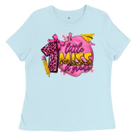 Baby Blue little miss 1st grade Ladies Tee - texasbilliewilder