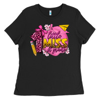 Black little miss 1st grade Ladies Tee - texasbilliewilder