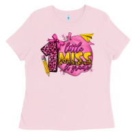 Bubblegum Pink little miss 1st grade Ladies Tee - texasbilliewilder