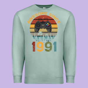 Awesome Since 1991 Premium Sweatshirt Designed By Bettercallsaul