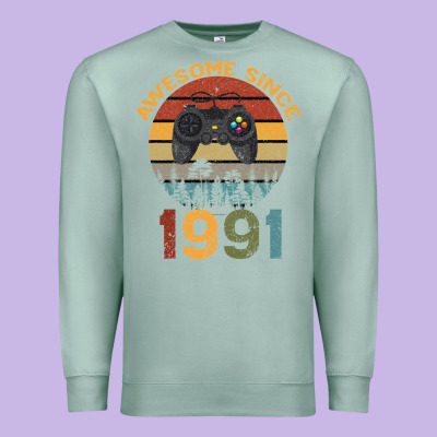 Awesome Since 1991 Premium Sweatshirt Designed By Bettercallsaul