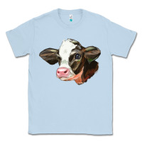 Dusty Blue holstein calf face Classic Tee - LillyAllenDesigns