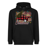 Black Merry Christmas Truck Heavyweight Hoodie - Bettercallsaul