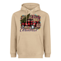 Mushroom Merry Christmas Truck Heavyweight Hoodie - Bettercallsaul