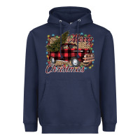 Navy Merry Christmas Truck Heavyweight Hoodie - Bettercallsaul