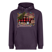 Plum Merry Christmas Truck Heavyweight Hoodie - Bettercallsaul