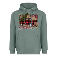 Sage Merry Christmas Truck Heavyweight Hoodie - Bettercallsaul