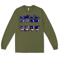 Army Green valentine's day school pencils navy blue Long Sleeve Tee - MaliasSmallBusiness