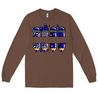 Chestnut valentine's day school pencils navy blue Long Sleeve Tee - MaliasSmallBusiness