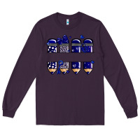 Plum valentine's day school pencils navy blue Long Sleeve Tee - MaliasSmallBusiness