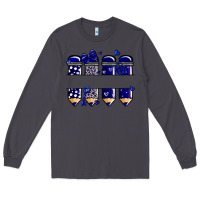 Smoke valentine's day school pencils navy blue Long Sleeve Tee - MaliasSmallBusiness
