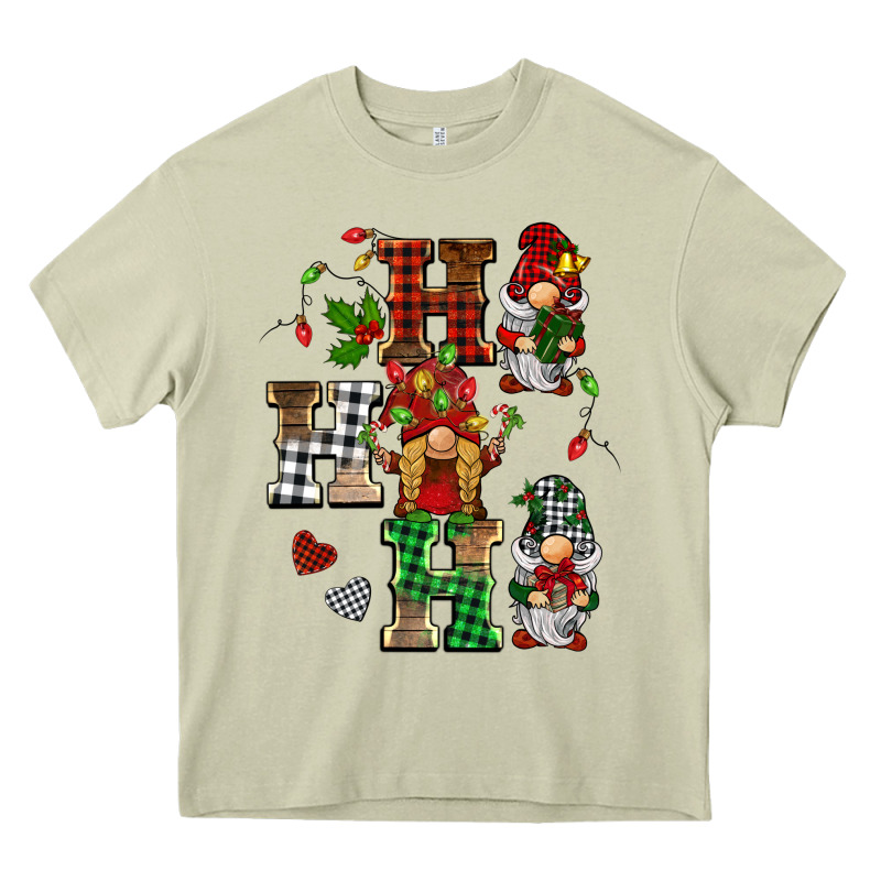 Christmas Ho Ho Ho Gnomes Heavy Core Tee by BarkalooDesign | Teevron