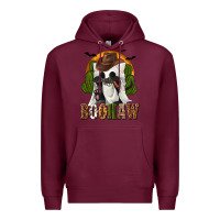 Burgundy Boohaw Western Premium Hoodie - texasbilliewilder
