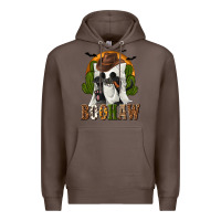 Coffee Boohaw Western Premium Hoodie - texasbilliewilder