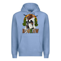 Colony Blue Boohaw Western Premium Hoodie - texasbilliewilder