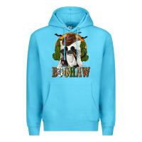 Ocean Blue Boohaw Western Premium Hoodie - texasbilliewilder