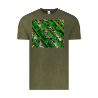 Vintage Olive st patricks western brush strokes Vintage Tee - Artiststas