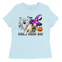 Baby Blue moo i mean boo Ladies Tee - Zillion Design Studio