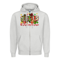 Dove Grey jesus the reason for the season Zipper Hoodie - MaliasSmallBusiness