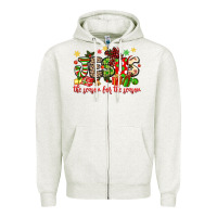 Oatmeal Heather jesus the reason for the season Zipper Hoodie - MaliasSmallBusiness